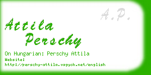 attila perschy business card